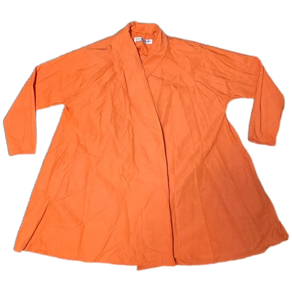 Calvin Klein Classics  Women 8 Orange Excellent Vintage Open Front‎ Flared (A)